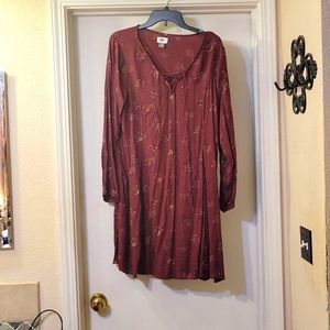 🟣🟣Old Navy Burgundy Floral Print Dress Size Large🟣🟣2 for $12